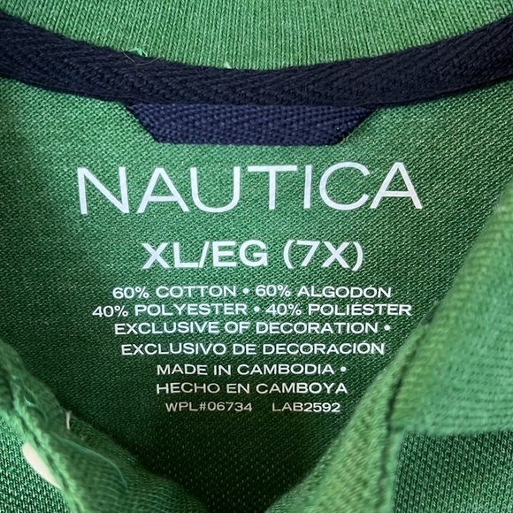 Brand New Nautica Green Polo Short Sleeve Golf Shirt Embroidered Logo - Picture 6 of 11